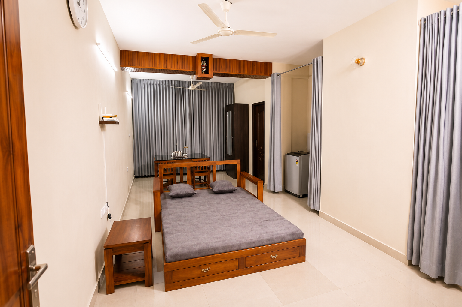Spacious furnished room at Hima Havens Guruvayur Homestay